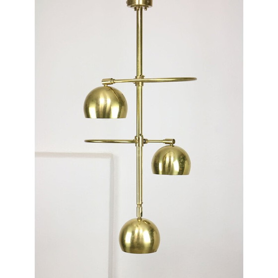 Image 1 of Lustre vintage en laiton, Italie 1960