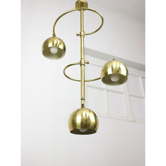 Image 1 of Lustre vintage en laiton, Italie 1960