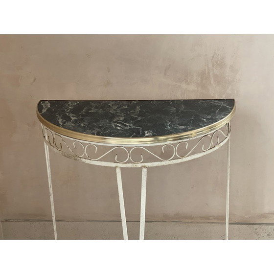 Image 1 of Table console vintage en faux marbre