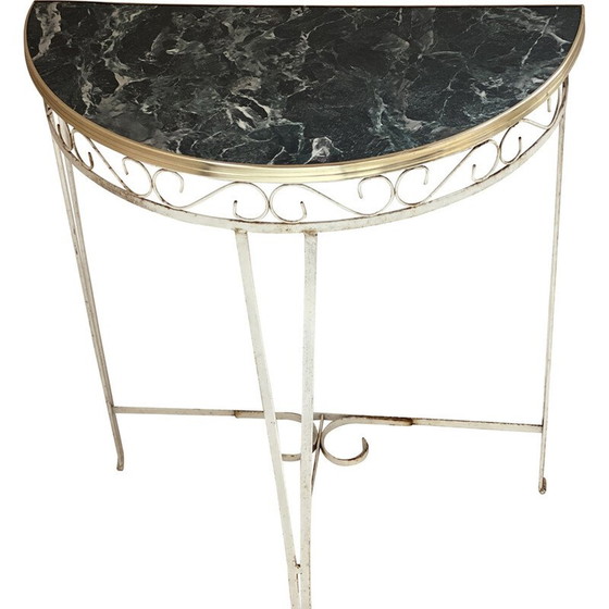 Image 1 of Table console vintage en faux marbre
