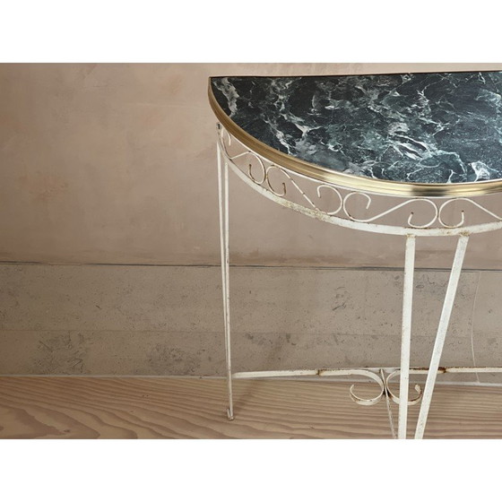 Image 1 of Table console vintage en faux marbre