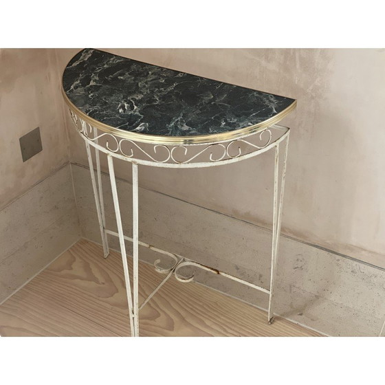 Image 1 of Table console vintage en faux marbre