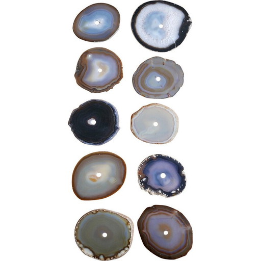 Lot de 10 sous-verres en pierre, France 1970