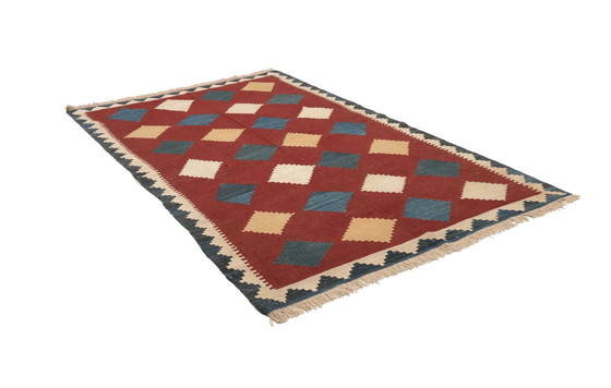 Image 1 of Kilim Fars Kashgaï -Tissé à la main-Utilisé 268 X 152 cm No. 448995