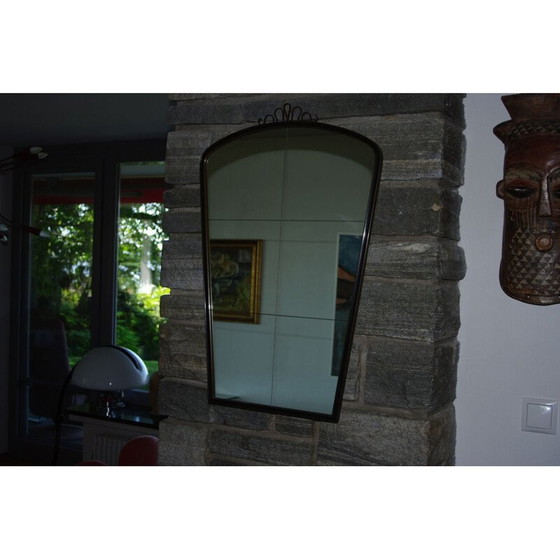 Image 1 of Miroir vintage en laiton, 1950