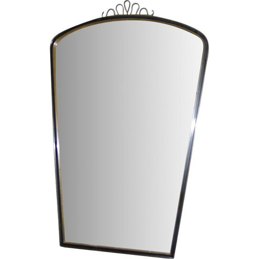 Miroir vintage en laiton, 1950