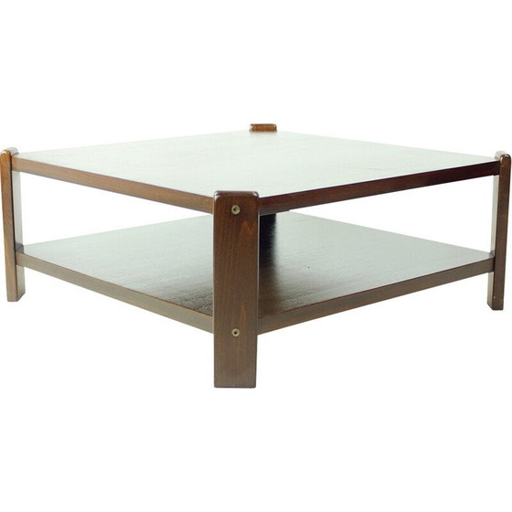 Image 1 of Table basse vintage en hêtre par Hikor Pisek, Tchécoslovaquie 1980