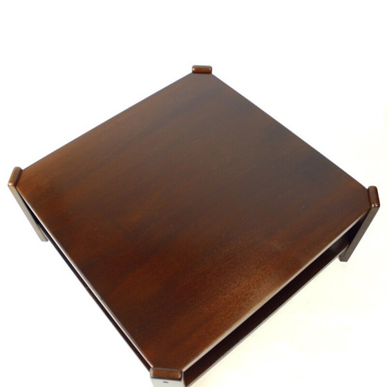 Image 1 of Table basse vintage en hêtre par Hikor Pisek, Tchécoslovaquie 1980