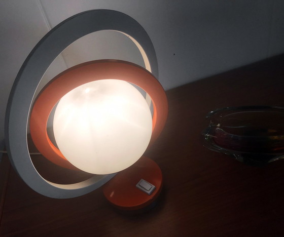 Image 1 of Paire De Lampes De Table Vintage • Space Age • Saturn • Acier • 1960
