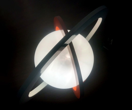 Image 1 of Paire De Lampes De Table Vintage • Space Age • Saturn • Acier • 1960