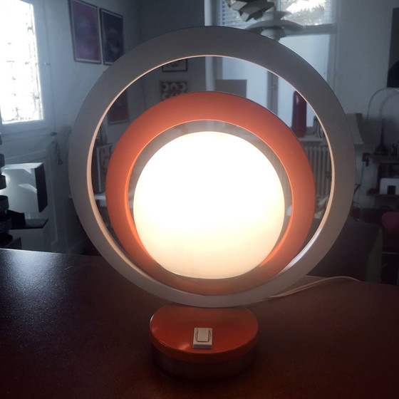 Image 1 of Paire De Lampes De Table Vintage • Space Age • Saturn • Acier • 1960