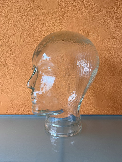 Porte-casque en verre Vintage Porte-casque Allemagne de l'Ouest