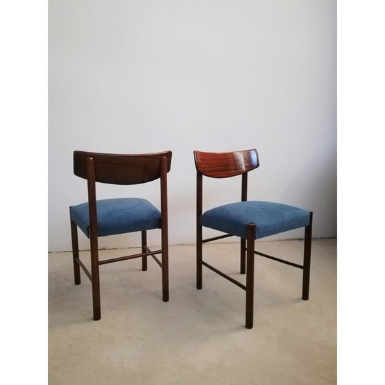 Image 1 of Ensemble de 4 chaises de salle à manger danoises du milieu du siècle en acajou et palissandre, 1960-1970