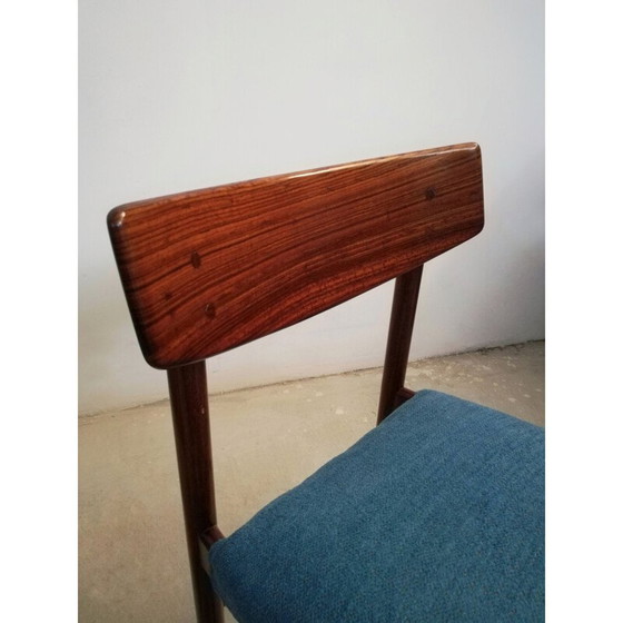 Image 1 of Ensemble de 4 chaises de salle à manger danoises du milieu du siècle en acajou et palissandre, 1960-1970