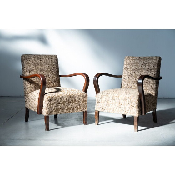 Image 1 of Paire de fauteuils Art déco vintage, années 1940-1950