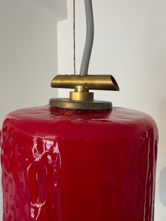 Image 1 of Lustre Pâte De Verre Brutaliste Années 70