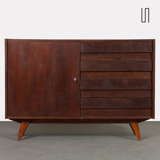 Image 1 of Commode vintage modèle U-458 en chêne teinté par Jiri Jiroutek pour Interier Praha, Tchécoslovaquie 1960