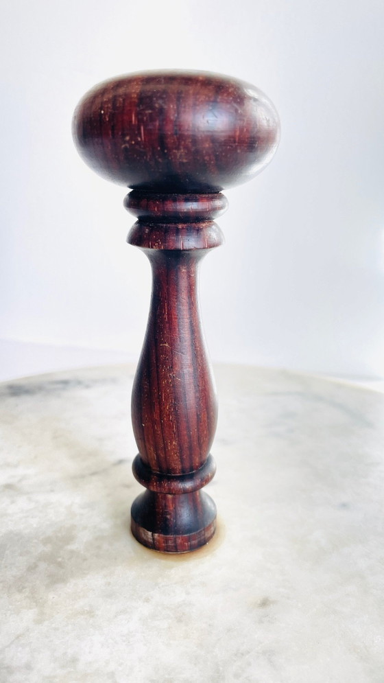 Image 1 of Plateau De Fromage Marbre Et Bois Vintage