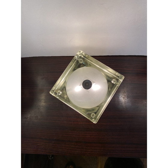 Image 1 of Lampe de table vintage "Cubosfera" par Alessandro Mendini pour Fidenza Vetraria, Italie 1968