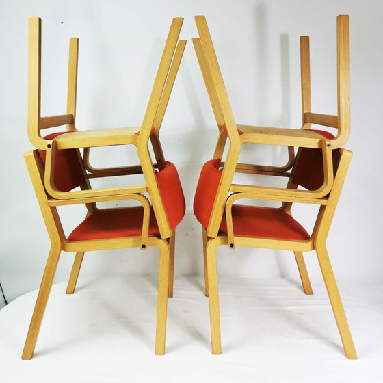 Image 1 of Ensemble de 4 chaises vintage par R. Thygesen & J. Sorensen pour Magnus Olsen, Danemark 1970
