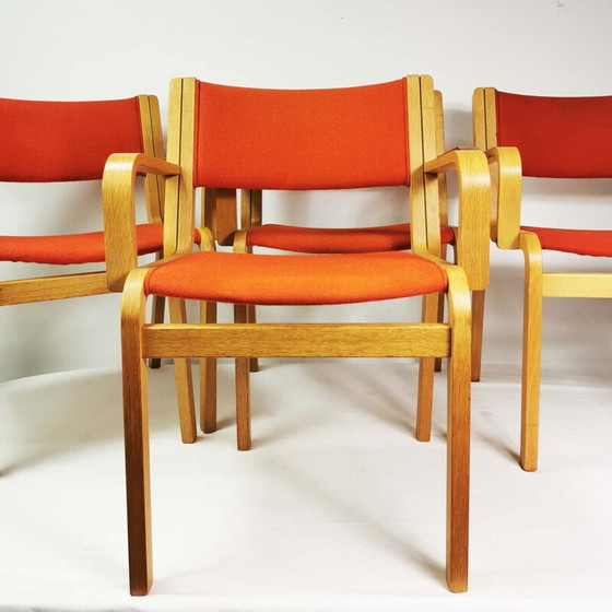Image 1 of Ensemble de 4 chaises vintage par R. Thygesen & J. Sorensen pour Magnus Olsen, Danemark 1970