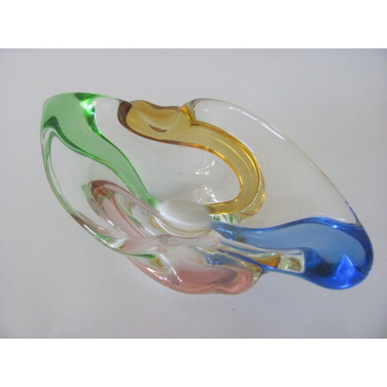 Image 1 of Cendrier vintage en verre de la collection Rhapsody de František Zemek pour Mstíšov, Tchécoslovaquie 1960