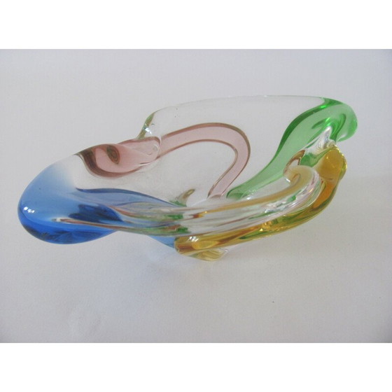 Image 1 of Cendrier vintage en verre de la collection Rhapsody de František Zemek pour Mstíšov, Tchécoslovaquie 1960