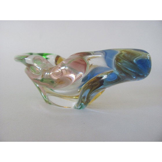 Image 1 of Cendrier vintage en verre de la collection Rhapsody de František Zemek pour Mstíšov, Tchécoslovaquie 1960