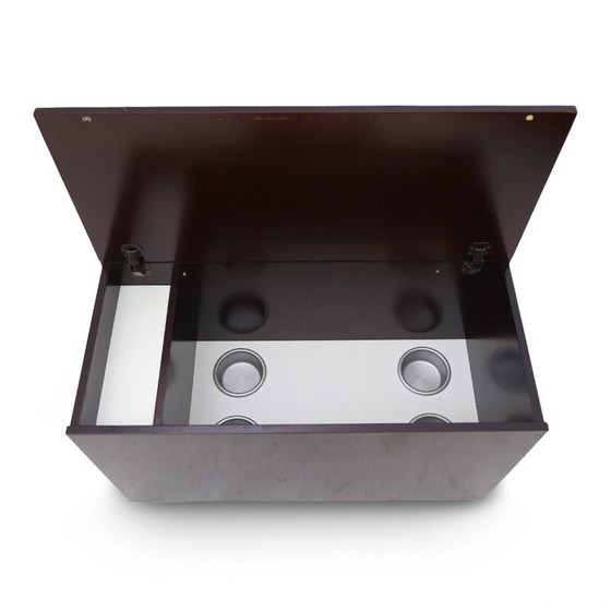 Image 1 of Paire d'armoires vintage avec bar et platine stéréo, années 1960