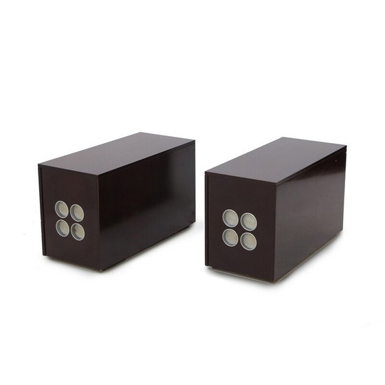 Image 1 of Paire d'armoires vintage avec bar et platine stéréo, années 1960