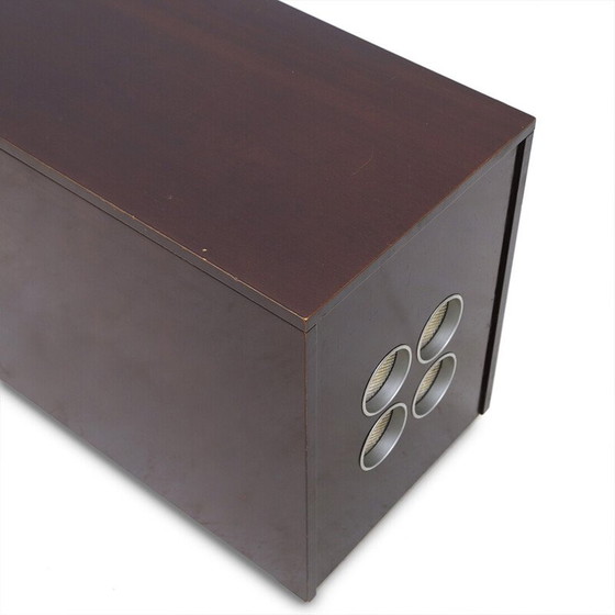 Image 1 of Paire d'armoires vintage avec bar et platine stéréo, années 1960