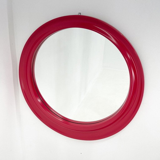 Miroir mural rond italien vintage, 1980