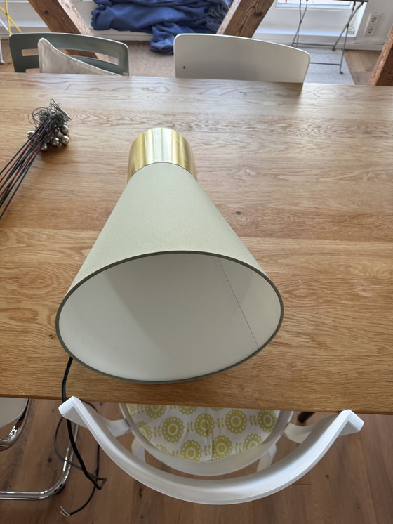 Image 1 of Classi Con Classicon Lampe suspendue Bell tissu vert métal laiton