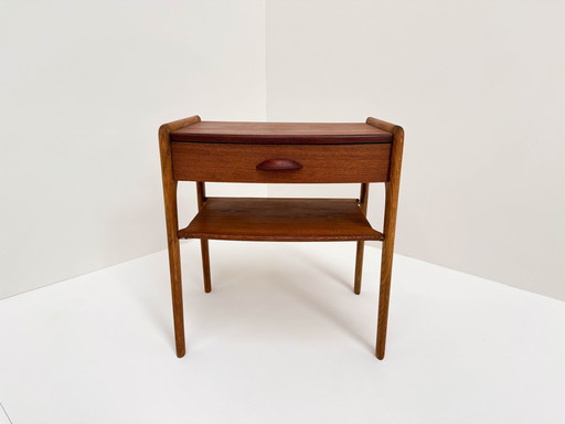 Table de nuit en bois, Mid Century, Danemark, 1960