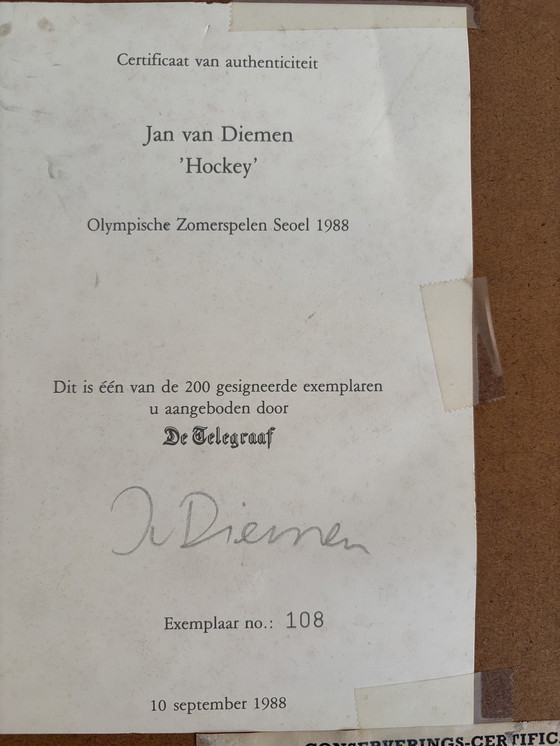 Image 1 of Jan Van Diemen "Hockey