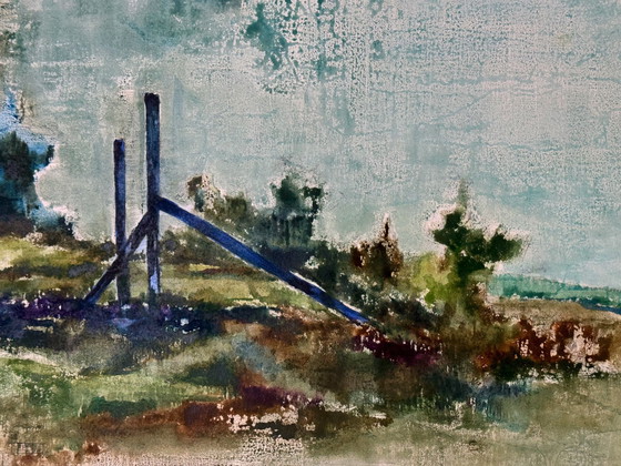 Image 1 of Paysage en aquarelle. - Eugène Eechaut (1928-2019)