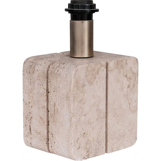 Image 1 of Lampe de table vintage en travertin, Italie 1970