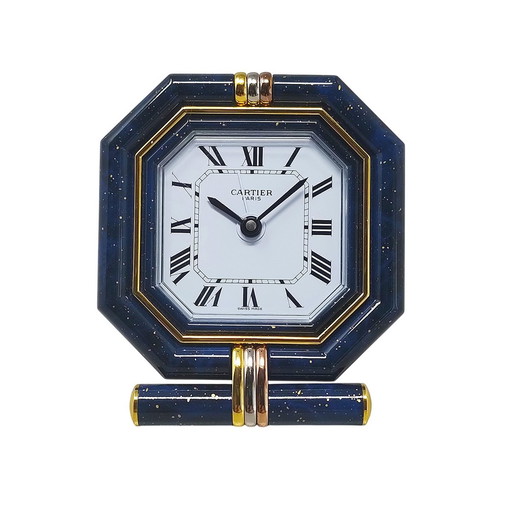 1980S Gorgeous Cartier Alarm Clock Pendulette. Fabriqué en Suisse