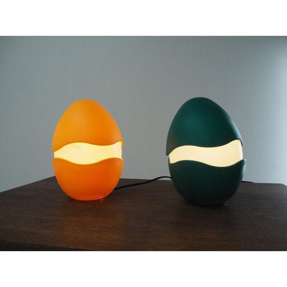 Image 1 of Paire de lampes de table en plastique vintage par O. Baroni et M. Patrini, Italie, années 1970