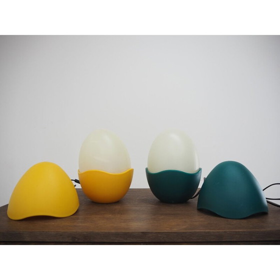 Image 1 of Paire de lampes de table en plastique vintage par O. Baroni et M. Patrini, Italie, années 1970