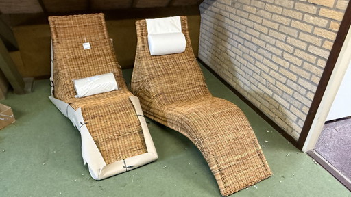 Chaises vintage en osier et bambou "Karlskrona" par Karl Malmvell pour Ikéa, 1998
