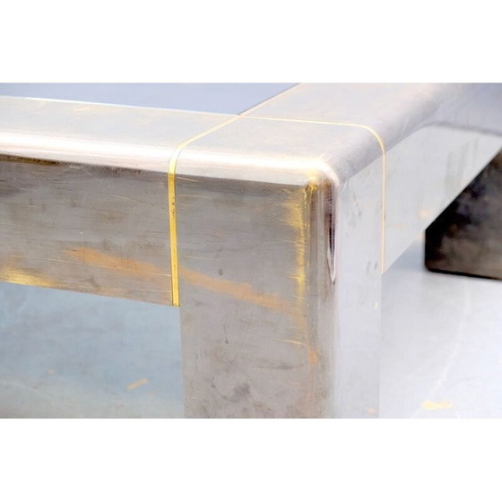 Image 1 of Table basse vintage en laiton par Karl Springer, 1970