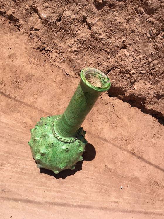 Image 1 of Poterie De Tamegroute En Terre Cuite Émaillée 