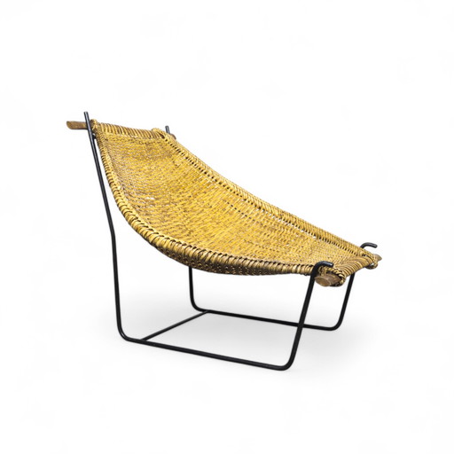 Chaise longue Mid Century "Duyan" par John Risley pour Ficks Reed