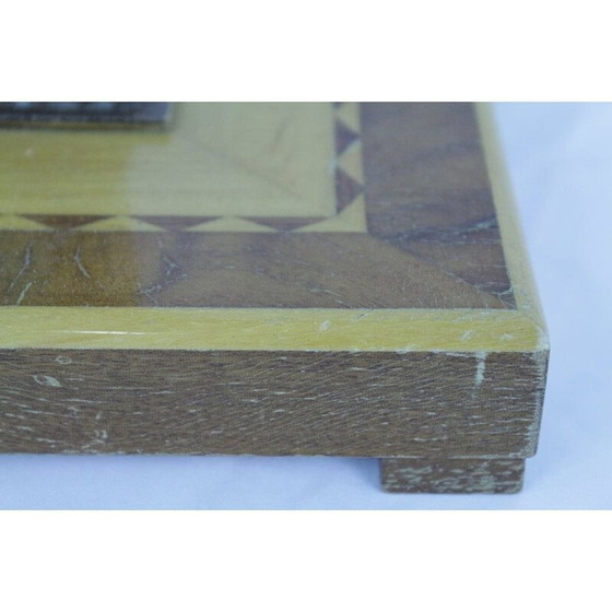 Image 1 of Bougeoir vintage en bois avec intarsia