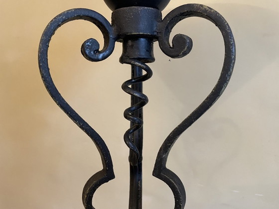 Image 1 of Lampadaire Lampadaire Lampadaire Forgé à la main Français 1940s