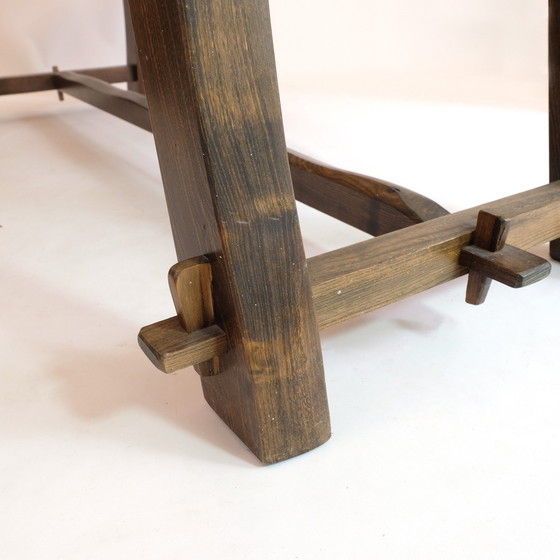 Image 1 of Grande table de salle à manger vintage en orme massif