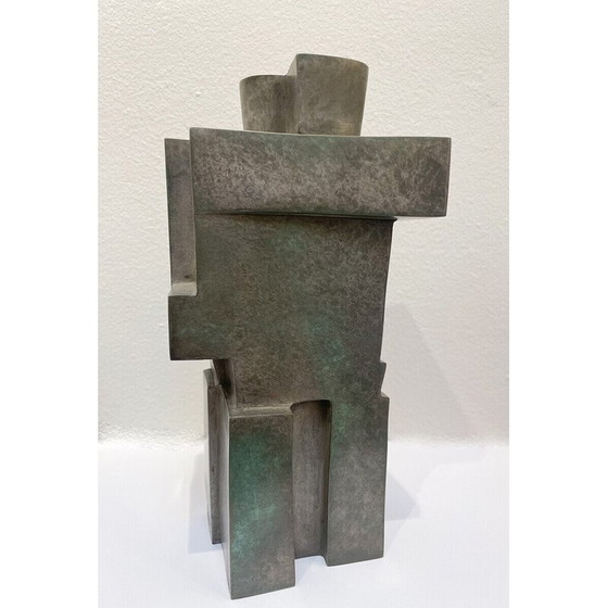 Image 1 of Sculpture cubiste vintage en bronze "The Twins" par Willy Kessels, années 1920