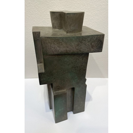 Image 1 of Sculpture cubiste vintage en bronze "The Twins" par Willy Kessels, années 1920