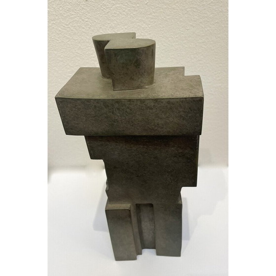Image 1 of Sculpture cubiste vintage en bronze "The Twins" par Willy Kessels, années 1920